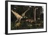 Artist's Concept of Fauna That Was Dominant in the Early Cretaceous Period-Stocktrek Images-Framed Art Print