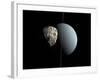 Artist's Concept of How Uranus and its Tiny Moon Puck-Stocktrek Images-Framed Photographic Print