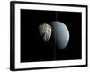 Artist's Concept of How Uranus and its Tiny Moon Puck-Stocktrek Images-Framed Photographic Print