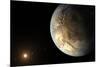 Artist's Concept of Kepler-186F Orbiting a Distant Star-null-Mounted Art Print