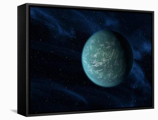 Artist's Concept of Kepler 22b, An Extrasolar Planet Found To Orbit the Habitable Zone-Stocktrek Images-Framed Stretched Canvas