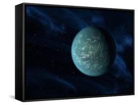 Artist's Concept of Kepler 22b, An Extrasolar Planet Found To Orbit the Habitable Zone-Stocktrek Images-Framed Stretched Canvas
