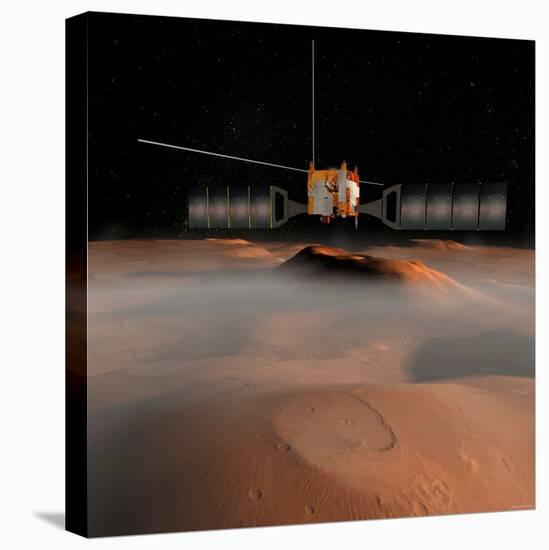 Artist's Concept of Mars Express Spacecraft in Orbit around Mars-Stocktrek Images-Stretched Canvas