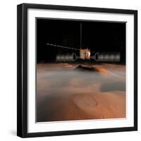 Artist's Concept of Mars Express Spacecraft in Orbit around Mars-Stocktrek Images-Framed Photographic Print