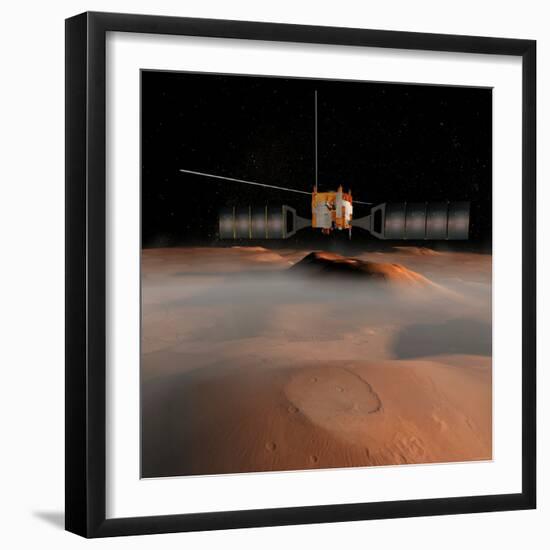 Artist's Concept of Mars Express Spacecraft in Orbit around Mars-Stocktrek Images-Framed Photographic Print