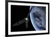 Artist's Concept of Nasa's Juno Spacecraft During its Earth Flyby Gravity Assist-null-Framed Art Print