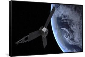 Artist's Concept of Nasa's Juno Spacecraft During its Earth Flyby Gravity Assist-null-Framed Stretched Canvas