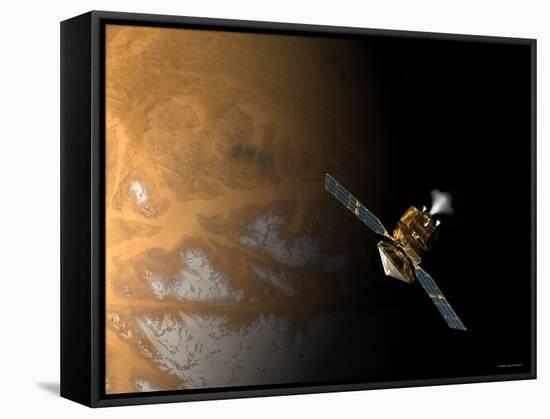 Artist's Concept of NASA's Mars Reconnaissance Orbiter-Stocktrek Images-Framed Stretched Canvas