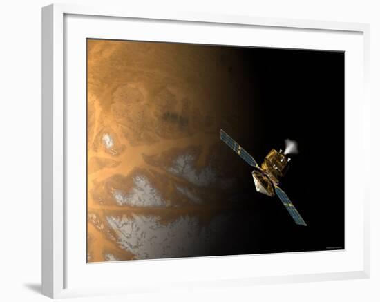 Artist's Concept of NASA's Mars Reconnaissance Orbiter-Stocktrek Images-Framed Photographic Print