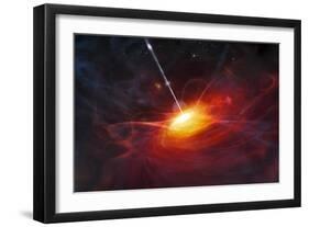 Artist's Concept of Quasars-null-Framed Art Print