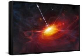 Artist's Concept of Quasars-null-Framed Stretched Canvas