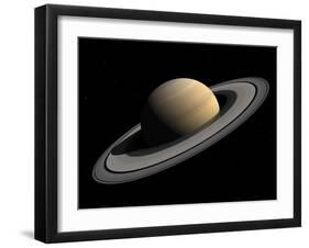 Artist's Concept of Saturn-Stocktrek Images-Framed Premium Photographic Print