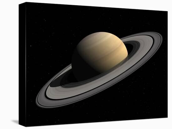 Artist's Concept of Saturn-Stocktrek Images-Stretched Canvas