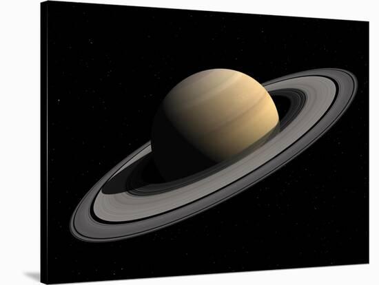 Artist's Concept of Saturn-Stocktrek Images-Stretched Canvas