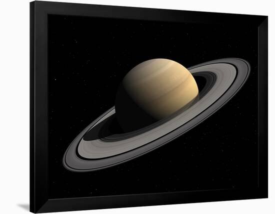 Artist's Concept of Saturn-Stocktrek Images-Framed Premium Photographic Print