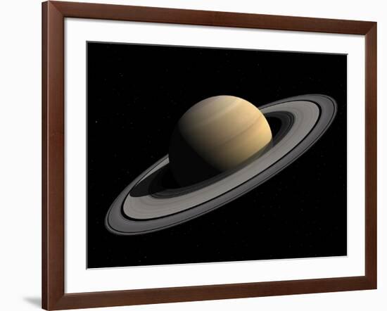 Artist's Concept of Saturn-Stocktrek Images-Framed Photographic Print