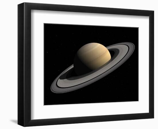 Artist's Concept of Saturn-Stocktrek Images-Framed Photographic Print