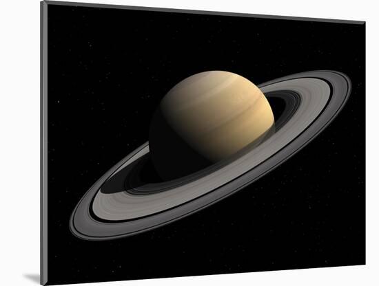 Artist's Concept of Saturn-Stocktrek Images-Mounted Photographic Print