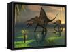 Artist's Concept of Spinosaurus-Stocktrek Images-Framed Stretched Canvas