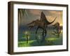 Artist's Concept of Spinosaurus-Stocktrek Images-Framed Photographic Print