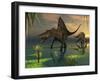 Artist's Concept of Spinosaurus-Stocktrek Images-Framed Photographic Print