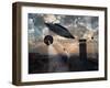 Artist's Concept of Stealth Technology Being Developed on Area 51-Stocktrek Images-Framed Photographic Print