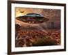 Artist's Concept of Stealth Technology Being Developed on Area 51-Stocktrek Images-Framed Photographic Print