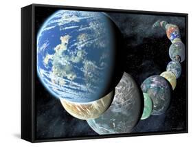 Artist's Concept of Terrestrial Worlds-Stocktrek Images-Framed Stretched Canvas