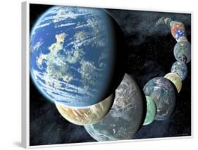 Artist's Concept of Terrestrial Worlds-Stocktrek Images-Framed Photographic Print