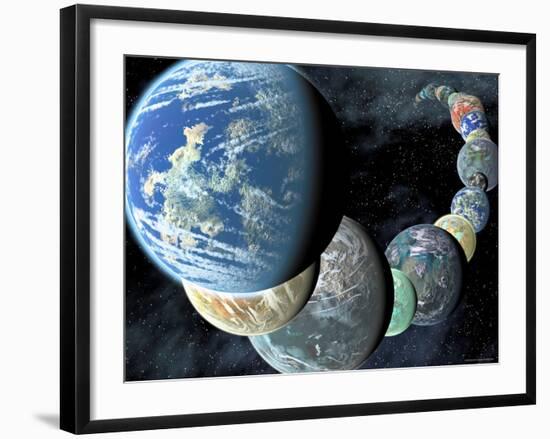 Artist's Concept of Terrestrial Worlds-Stocktrek Images-Framed Photographic Print