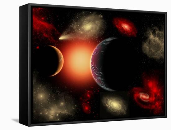 Artist's Concept of the Cosmic Wonders of the Universe-Stocktrek Images-Framed Stretched Canvas