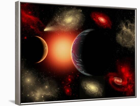 Artist's Concept of the Cosmic Wonders of the Universe-Stocktrek Images-Framed Photographic Print