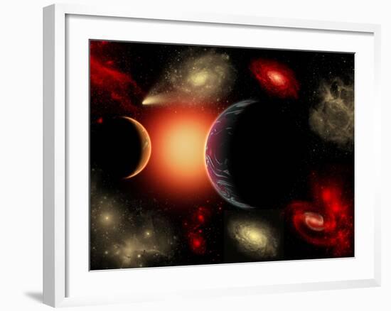 Artist's Concept of the Cosmic Wonders of the Universe-Stocktrek Images-Framed Photographic Print