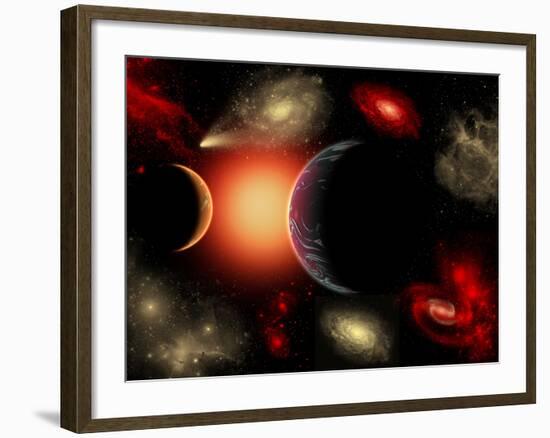 Artist's Concept of the Cosmic Wonders of the Universe-Stocktrek Images-Framed Photographic Print