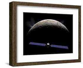 Artist's Concept of the Dawn Spacecraft Entering Orbit around Ceres-Stocktrek Images-Framed Art Print