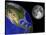 Artist's Concept of the Earth and its Moon-Stocktrek Images-Stretched Canvas