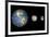 Artist's Concept of the Earth, Mercury, and Earth's Moon to Scale-Stocktrek Images-Framed Premium Giclee Print