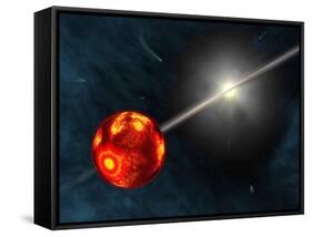 Artist's Concept of the Formation of the Solar System-Stocktrek Images-Framed Stretched Canvas