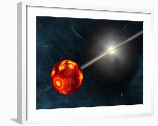 Artist's Concept of the Formation of the Solar System-Stocktrek Images-Framed Photographic Print