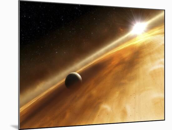 Artist's Concept of the Star Fomalhaut and a Jupiter-Type Planet-Stocktrek Images-Mounted Photographic Print