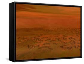 Artist's Concept of the Surface of Saturn's Moon Titan-Stocktrek Images-Framed Stretched Canvas