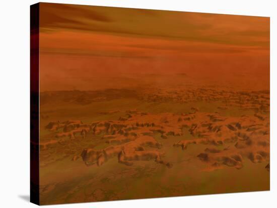 Artist's Concept of the Surface of Saturn's Moon Titan-Stocktrek Images-Stretched Canvas