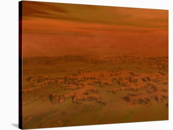 Artist's Concept of the Surface of Saturn's Moon Titan-Stocktrek Images-Stretched Canvas