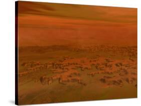 Artist's Concept of the Surface of Saturn's Moon Titan-Stocktrek Images-Stretched Canvas