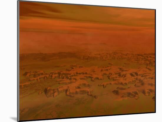 Artist's Concept of the Surface of Saturn's Moon Titan-Stocktrek Images-Mounted Photographic Print