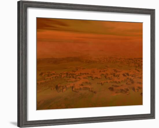 Artist's Concept of the Surface of Saturn's Moon Titan-Stocktrek Images-Framed Photographic Print