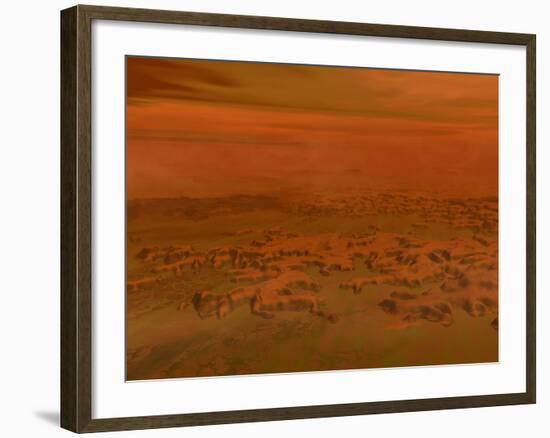 Artist's Concept of the Surface of Saturn's Moon Titan-Stocktrek Images-Framed Photographic Print