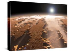 Artist's Concept of the Valles Marineris Canyons on Mars-Stocktrek Images-Stretched Canvas