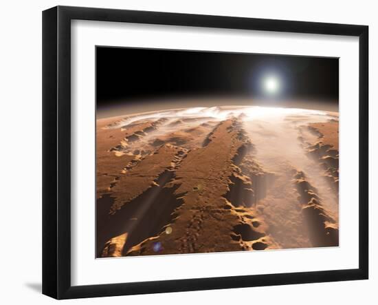 Artist's Concept of the Valles Marineris Canyons on Mars-Stocktrek Images-Framed Photographic Print