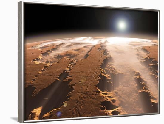 Artist's Concept of the Valles Marineris Canyons on Mars-Stocktrek Images-Framed Photographic Print